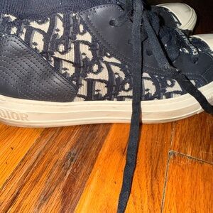 Dior Black and Cream Patterned Sneakers